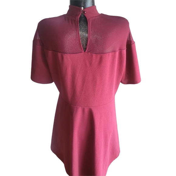 Shein Burgundy Short Sleeve Top 2X - Picture 5 of 5